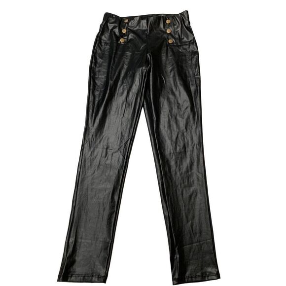 New Mix Vegan Leather Pants - Picture 1 of 3